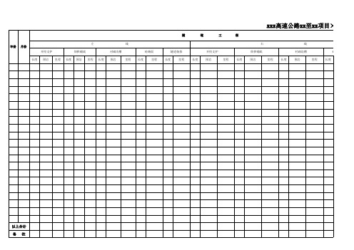 高速公路总体施工计划表