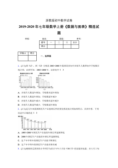 浙教版初中数学七年级上册第六章《数据与图表》单元复习试题精选 (190)