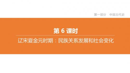 专题06 辽宋夏金元时期：民族关系发展和社会变化