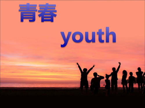 英语演讲ppt—青春