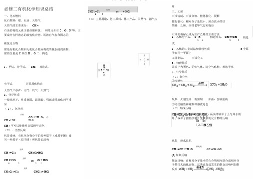 高一化学必修2有机物知识点总结