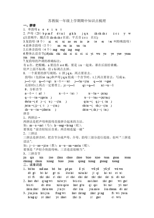 一年级上册拼音知识点整理Microsoft Word 文档 (2)