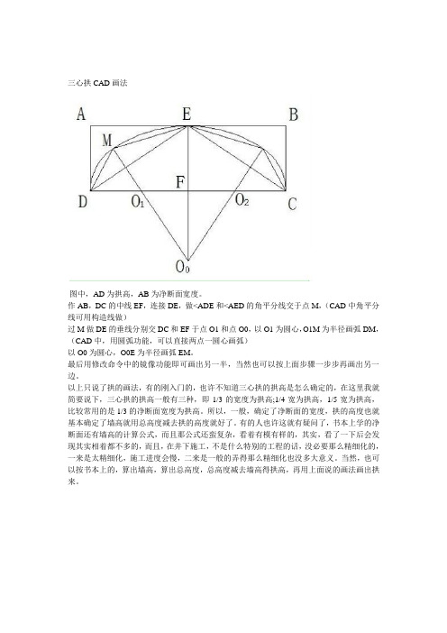 三心拱的画法