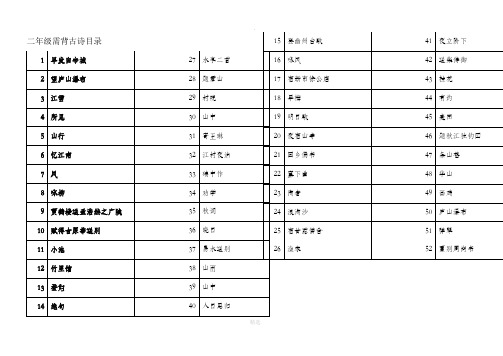 二年级古诗52首(带拼音)-完整