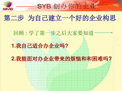 SYB培训第二步