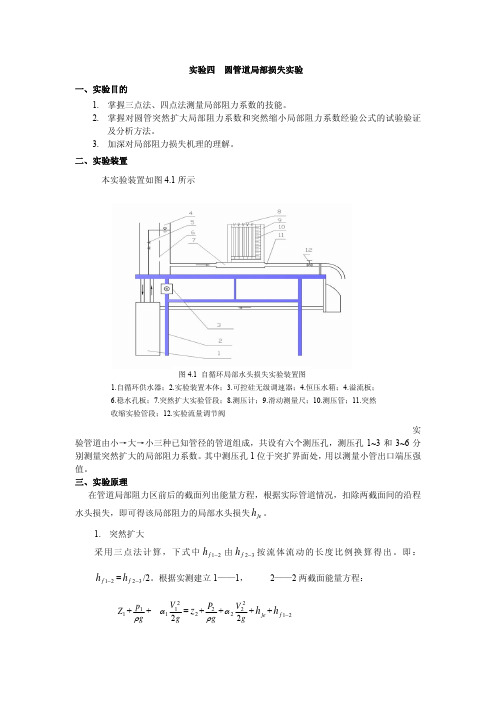 圆管实验局部阻力系数