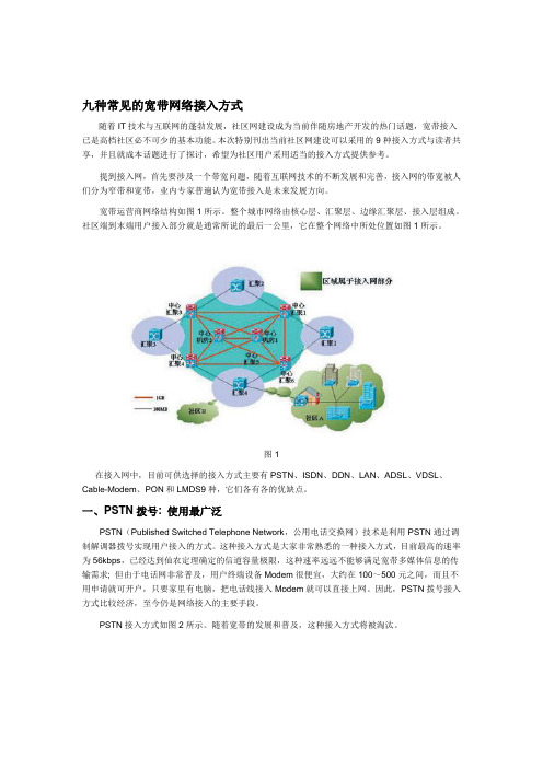 九种常见的宽带网络接入方式