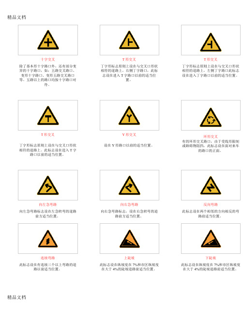 (整理)图解交通标识的含义.