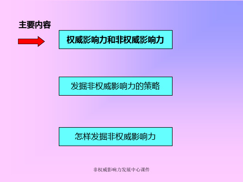 非权威影响力发展中心课件.ppt