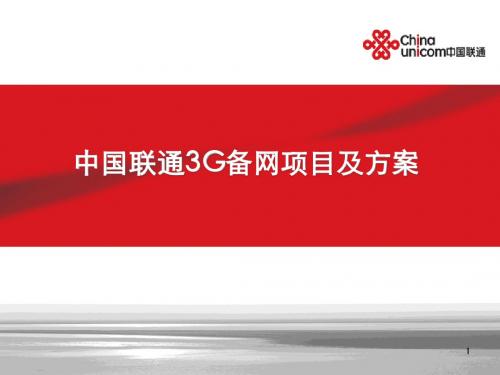 中国联通3G备网项目及方案