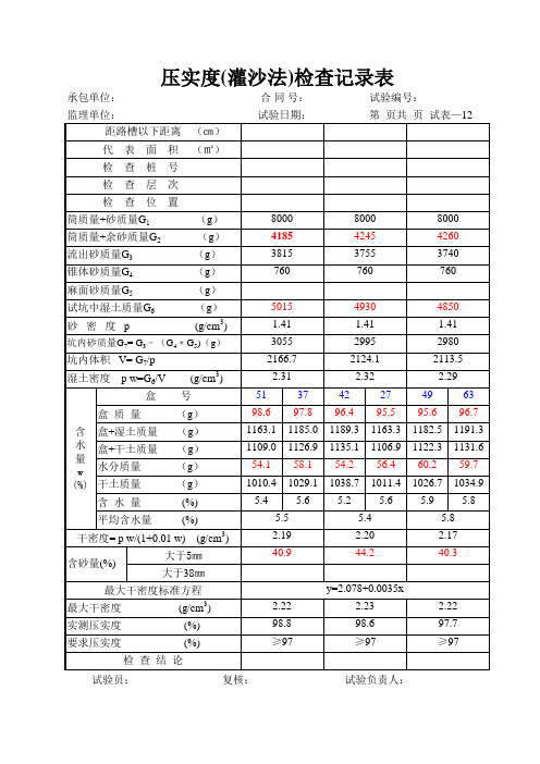 灰土压实度