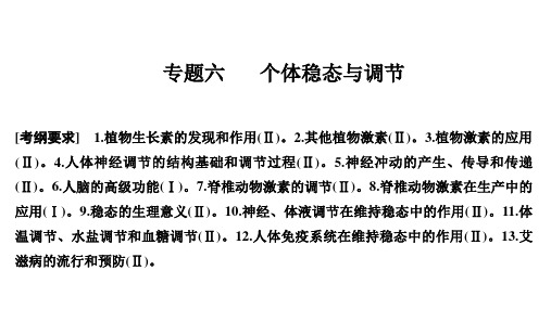 2020届 二轮复习 个体稳态与调节 课件 99 张  (全国通用)