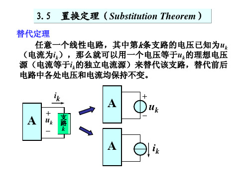 8.吉林大学电路分析第八讲 置换定理、戴维南定理