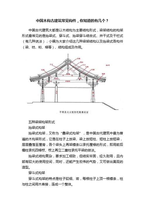 中国木构古建筑常见构件，你知道的有几个？