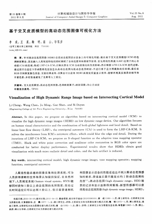 基于交叉皮质模型的高动态范围图像可视化方法