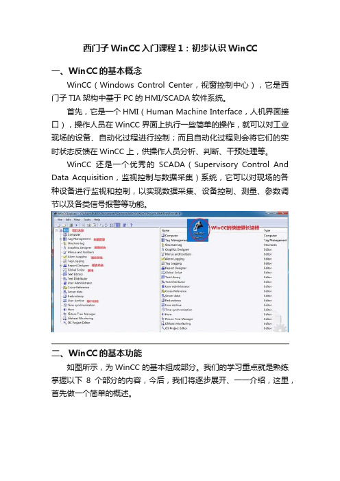 西门子WinCC入门课程1：初步认识WinCC