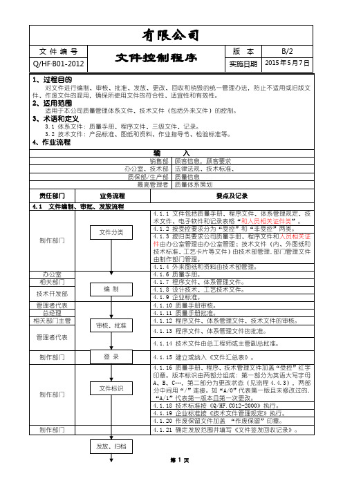 1 文件控制程序
