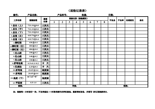 巡检检验记录表单