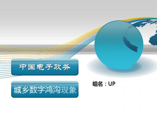 分析中国电子政务城乡数字鸿沟现象UP小组