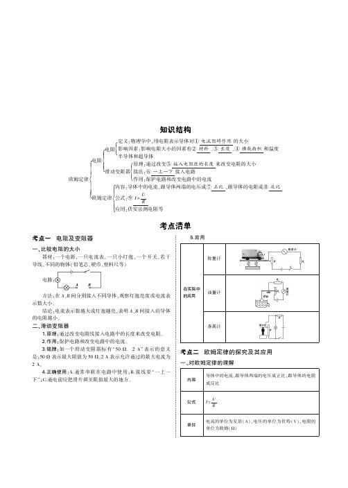 2020年中考物理总复习- 欧姆定律