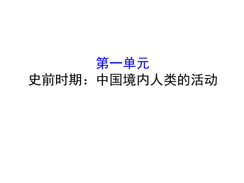 部编版人教版七年级上册历史第一单元史前时期：中国境内人类的活动复习课件(共45张)