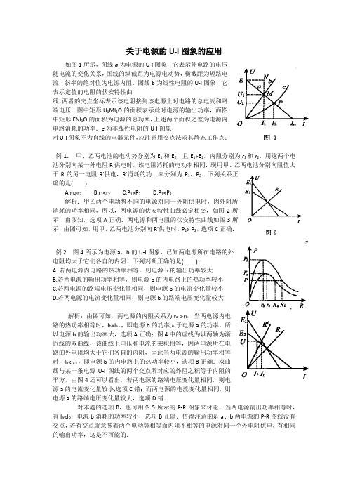 关于电源的U_I图象的应用