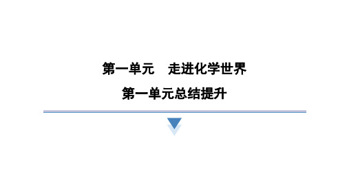 第一单元走进化学世界总结提升课件九年级化学人教版(2024)上册