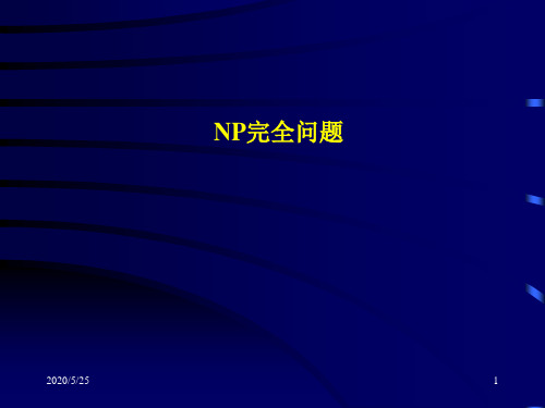 参考资料NP完全问题-一些重要的概念.ppt