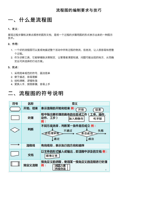 流程图的编制要求与技巧