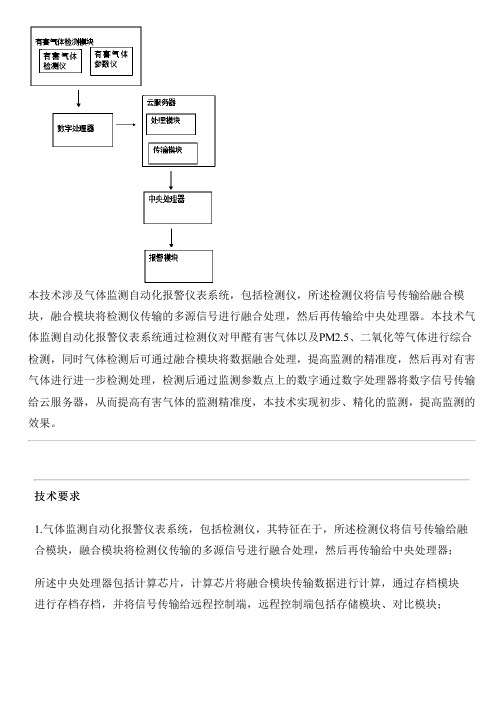 气体监测自动化报警仪表系统的制作方法
