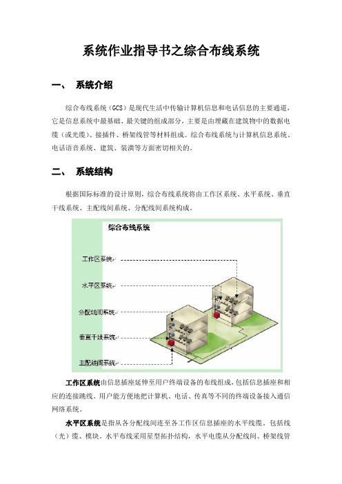 作业指导书-综合布线系统