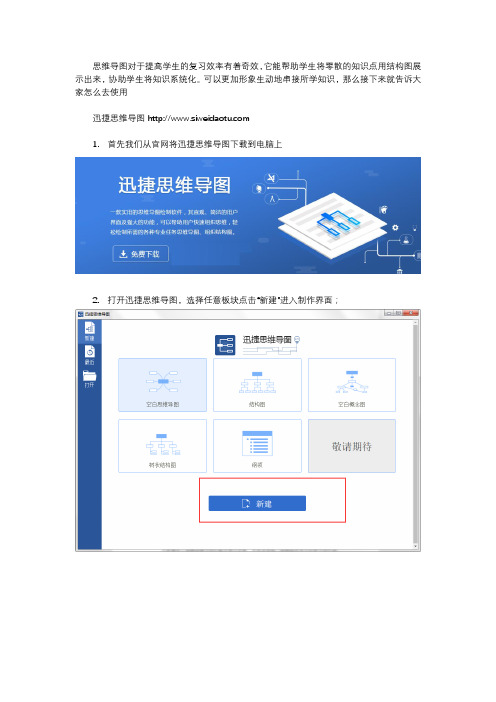 迅捷思维导图工具制作思维导图的基本步骤