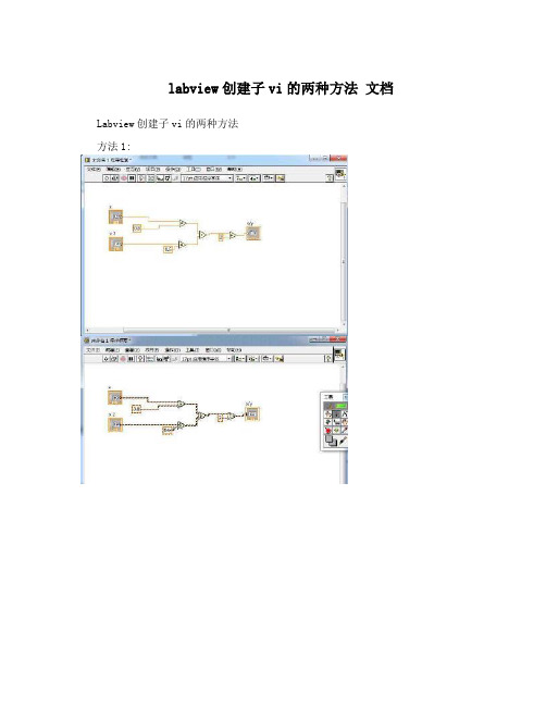 labview创建子vi的两种方法文档