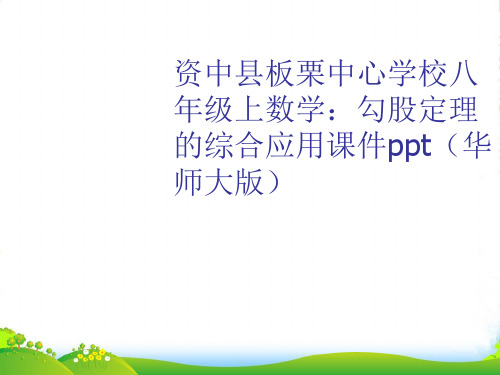 四川省内江市资中县板栗中心学校八年级数学上册 勾股定理的综合应用课件 华东师大版