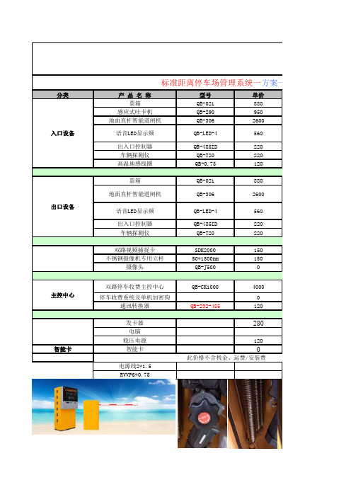 弱电工程清单模板(监控、报警、停车、拼接屏、楼宇对讲、公共广播等)