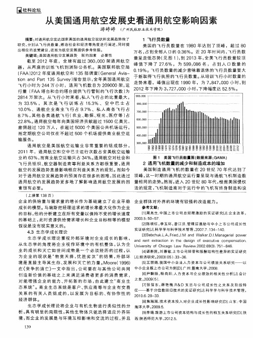 从美国通用航空发展史看通用航空影响因素