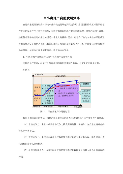 中小房地产商的发展策略