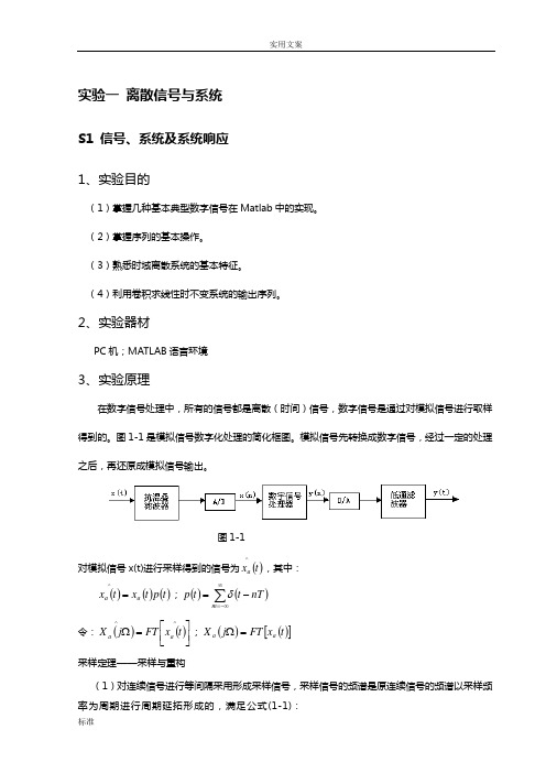 数字信号处理实验讲义