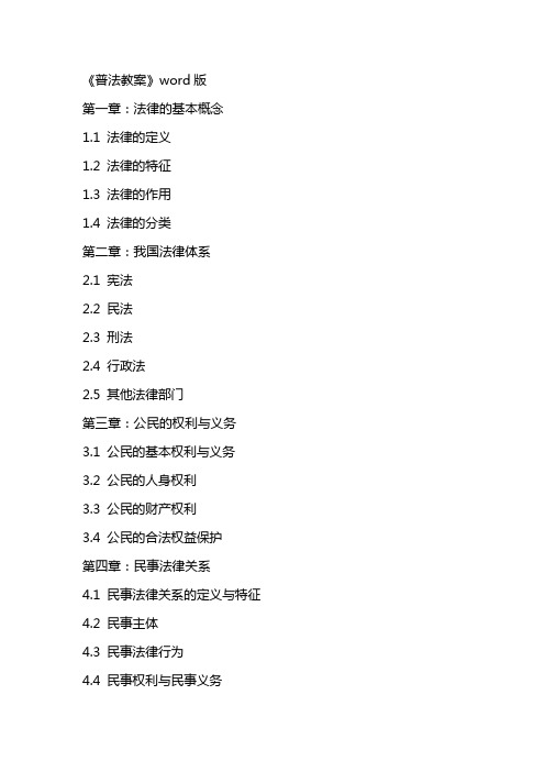 《普法教案》word版