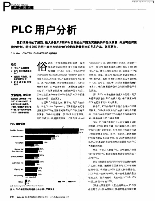 PLC用户分析