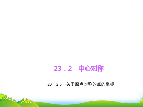 人教版九年级数学上册 23.2.3关于原点对称的点的坐标课件(2)