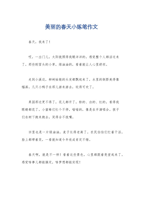 美丽的春天小练笔作文