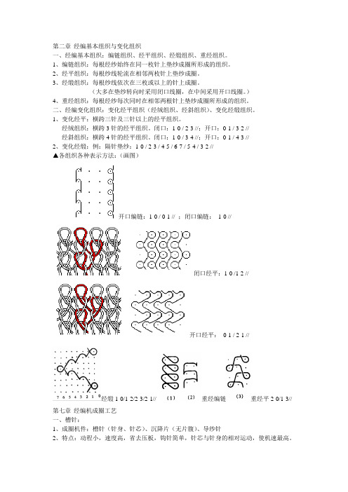 1 针织经编