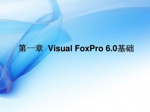 第1章  Visual FoxPr6.0基础