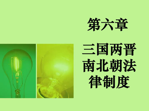 法制史第六章 三国两晋南北朝法律制度