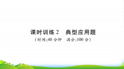 人教版六年级下册数学专项复习训练课件第7章 解决实际问题 课时训练2 典型应用题