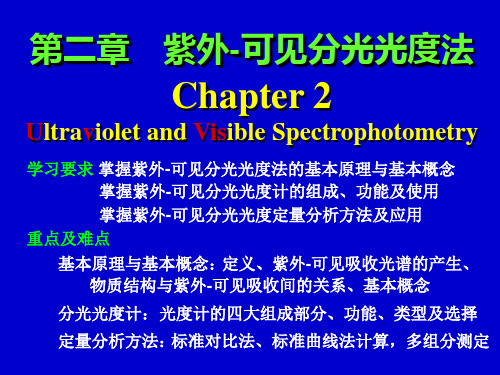 紫外-可见分光光度法-N讲解