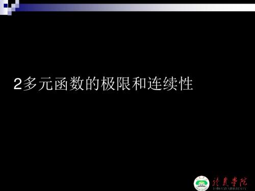 多元函数极限和连续性 共13页