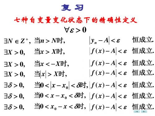 高等数学微积分第2章第4节极限的四则运算