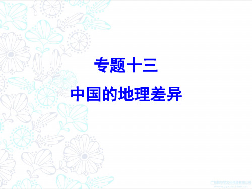 中考地理总复习必备课件：专题十三 中国的地理差异(共32张PPT)